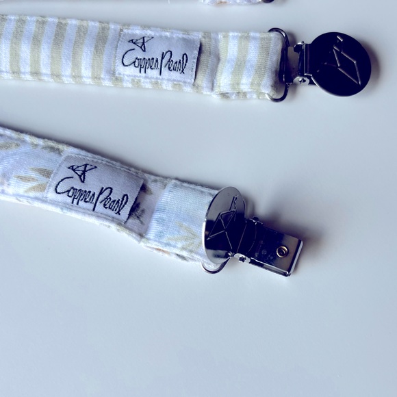 Copper Pearl Set of 3 Binky Clips EUC - Picture 2 of 2